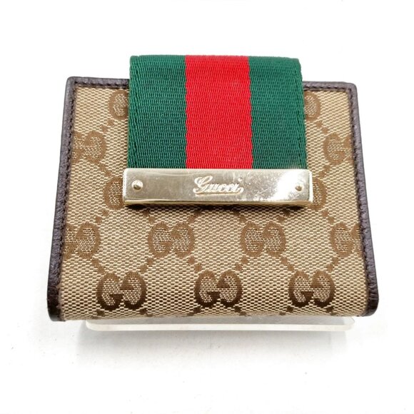 Authentic Gucci Wallet Brown Canvas mn388-113025